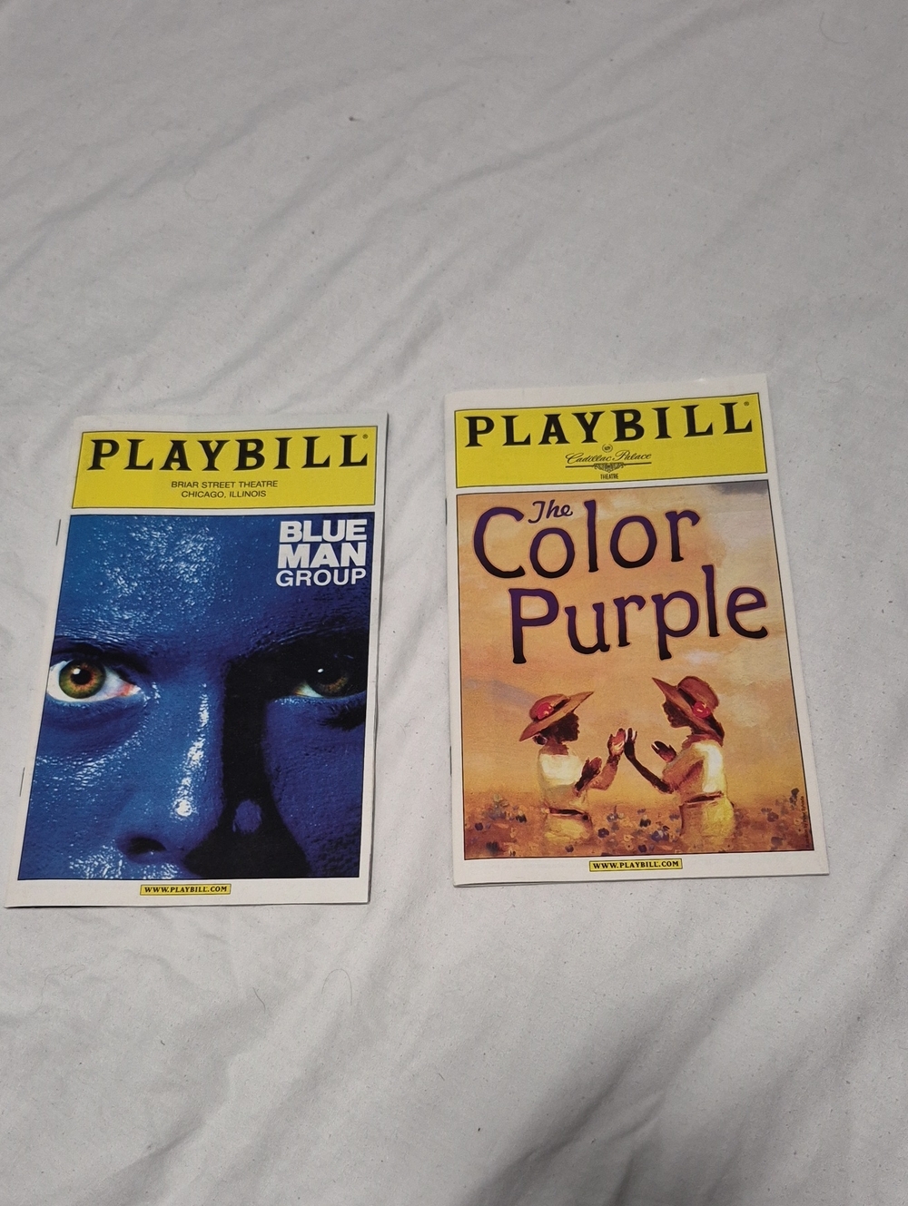 Playbill Theatre Program Set - Blue Man Group & The Color Purple